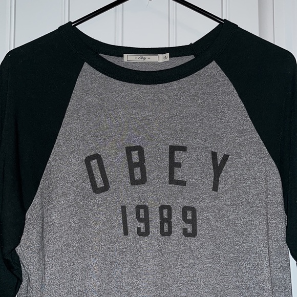 Obey Women’s Baseball Tee - Picture 2 of 5